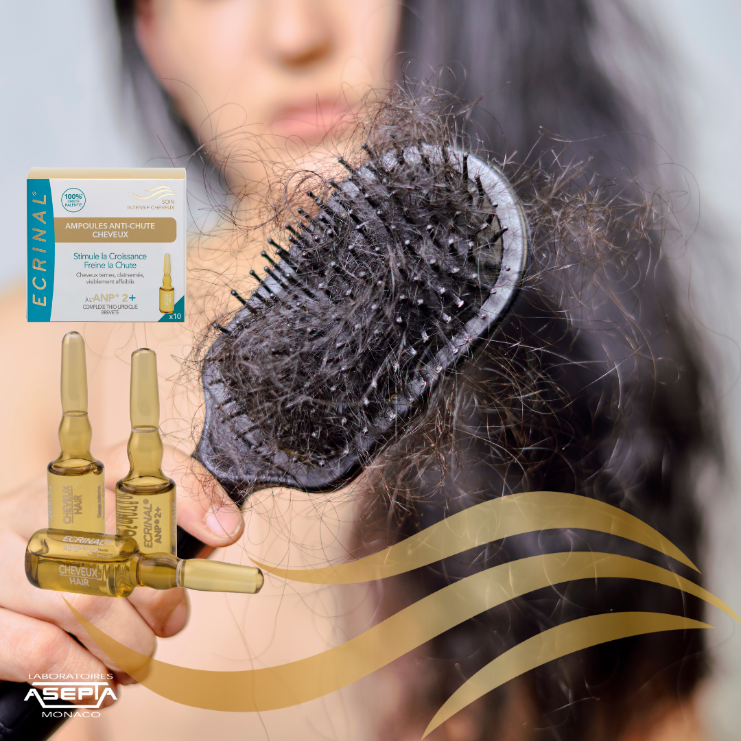 AMPOULES ANTI-CHUTE CHEVEUX A L'ANP®2+ - Laboratoires ASEPTA Monaco